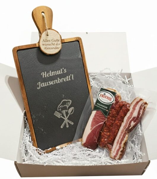Geschenkbox „Jausenzeit“ – personalisiert & genussvoll