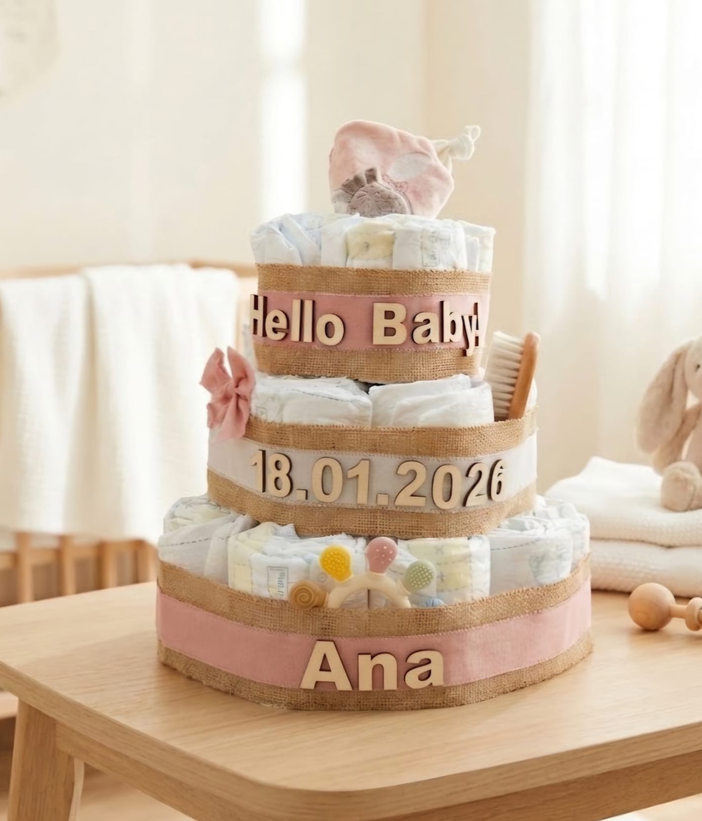 Windeltorte-Geschenkeset "Zarte Träume" – Bild 2
